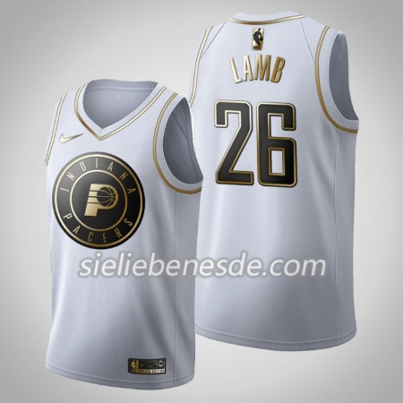 Herren NBA Indiana Pacers Trikot Jeremy Lamb 26 Nike 2019-2020 Weiß Golden Edition Swingman